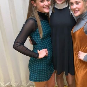Checkered green dress